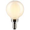 Satco 4.5 Watt G16.5 LED Lamp, White, Candelabra Base, 90 CRI, 2700K, 120 Volts S21207